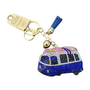 Crystal Avenue Rhinestone Bus Keychain